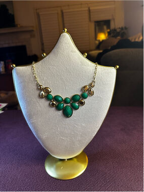 Marysol Green & Gold Statement Necklace